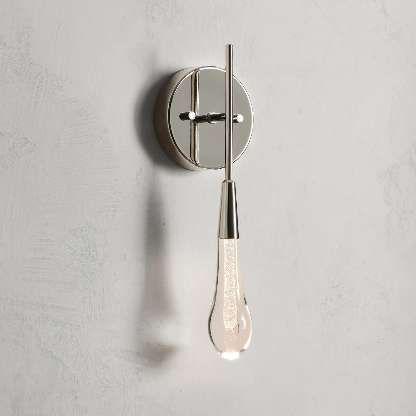 Raindrop Glass Solitaire Wall Sconces