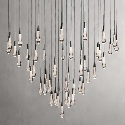 Raindrop Glass Round Chandelier