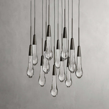 Raindrop Glass Round Chandelier