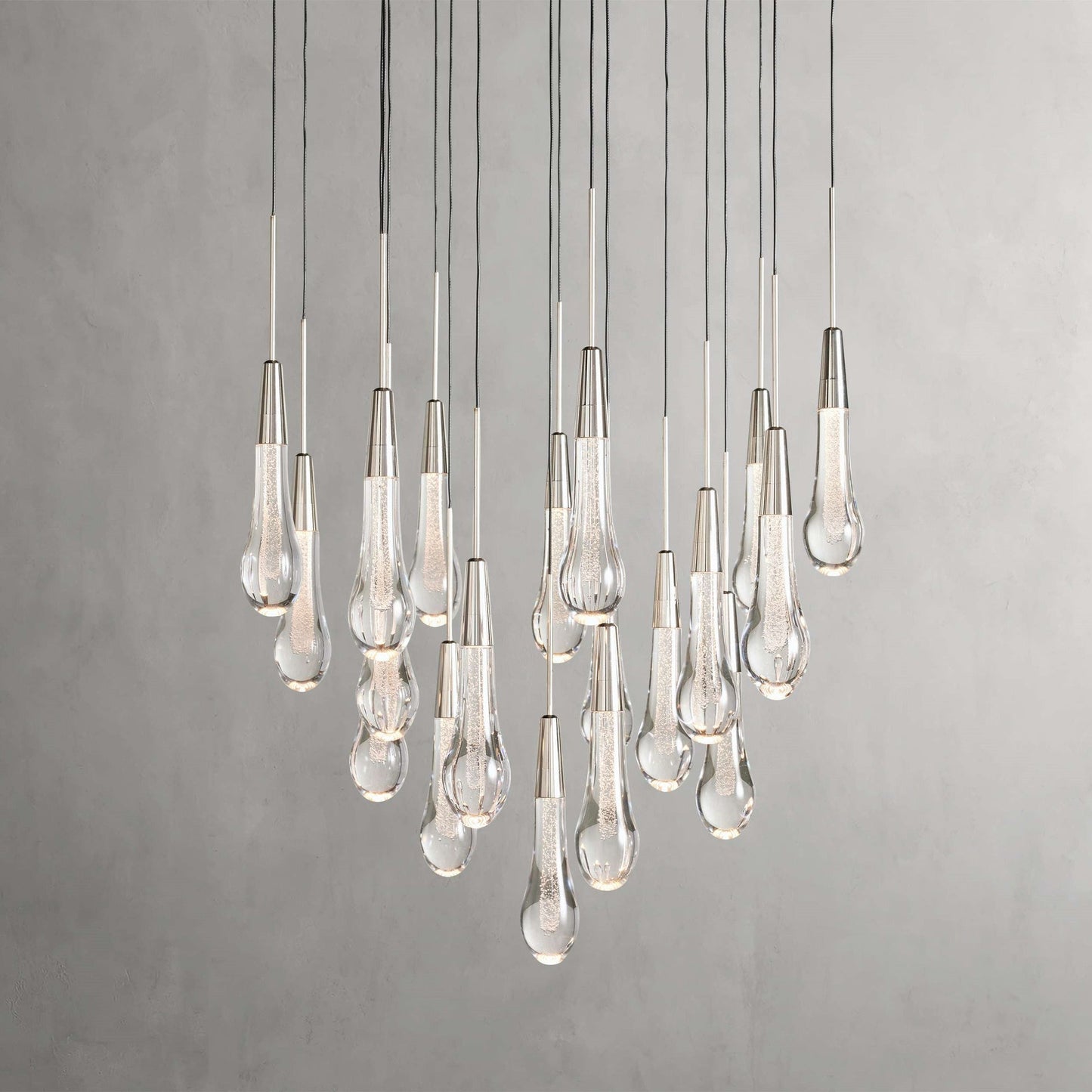 Raindrop Glass Round Chandelier