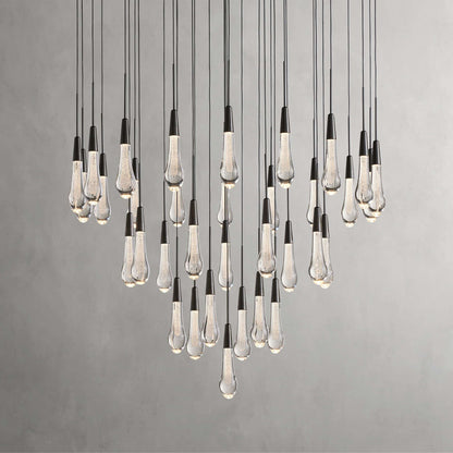 Raindrop Glass Round Chandelier