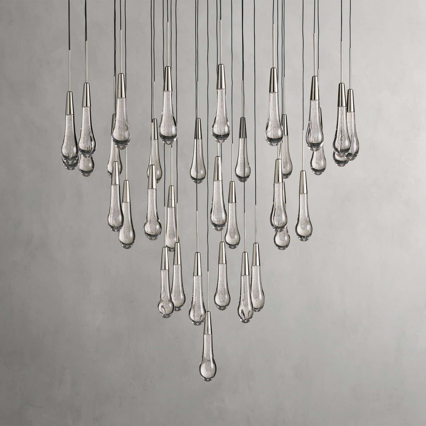 Raindrop Glass Round Chandelier