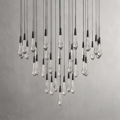 Raindrop Glass Round Chandelier