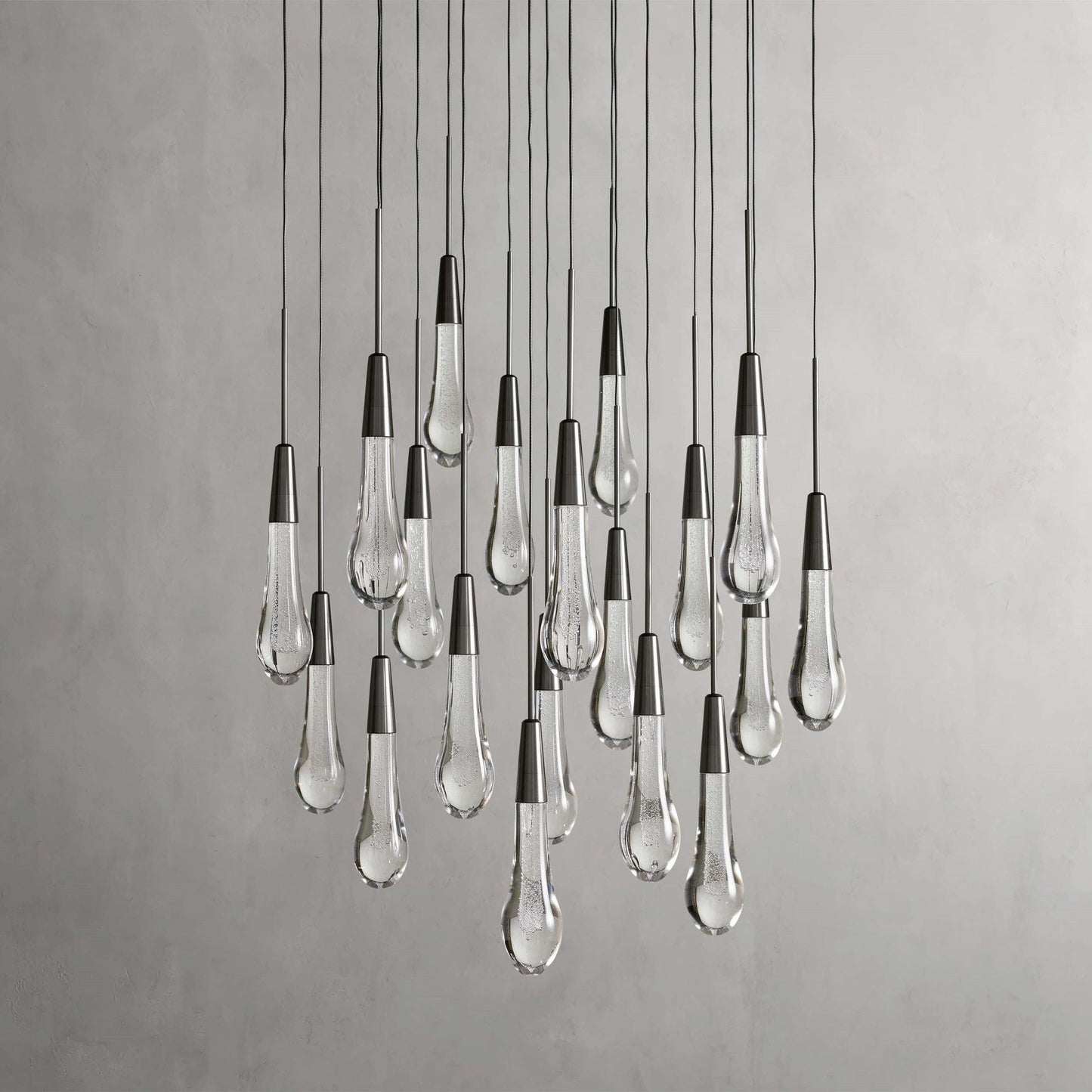 Raindrop Glass Round Chandelier