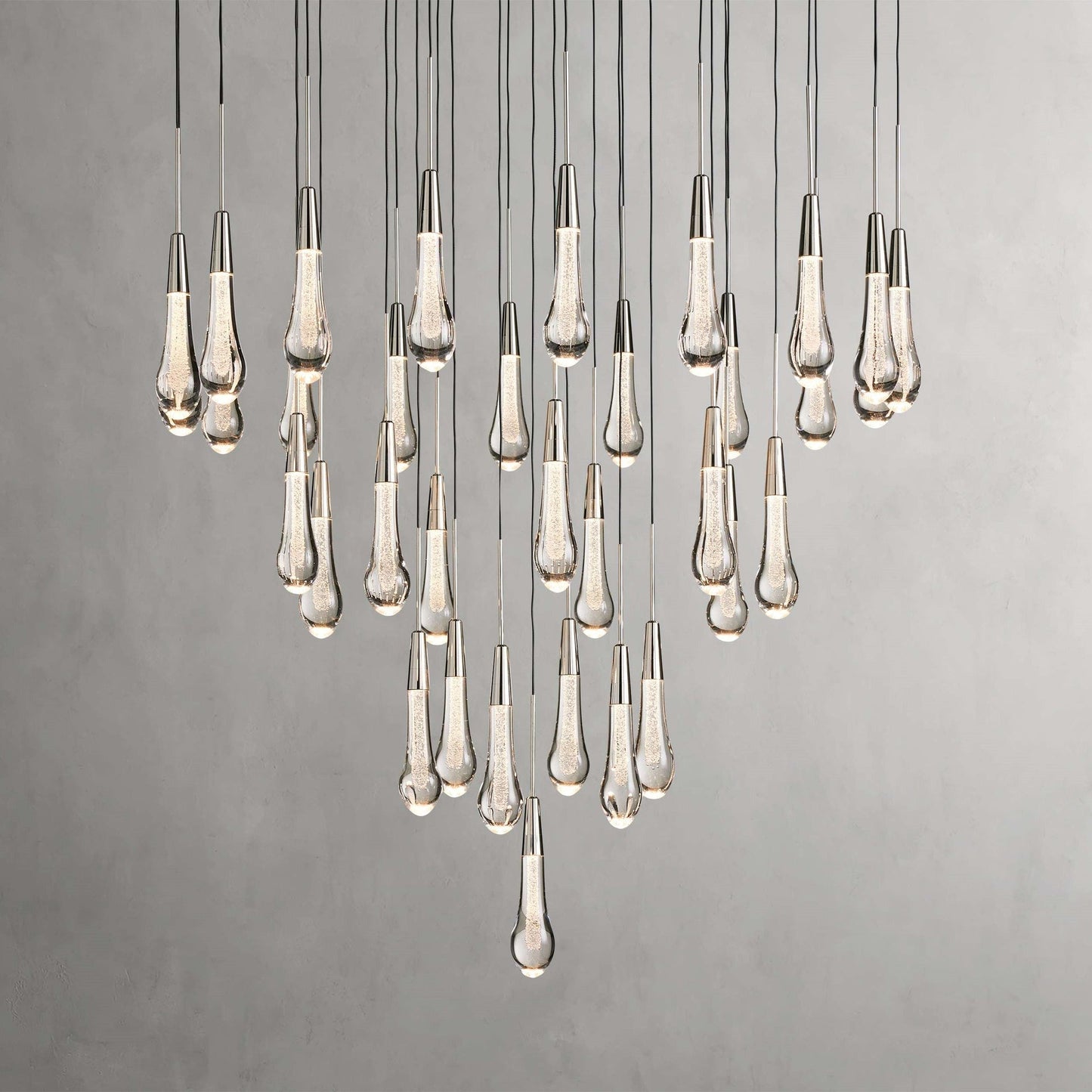 Raindrop Glass Round Chandelier