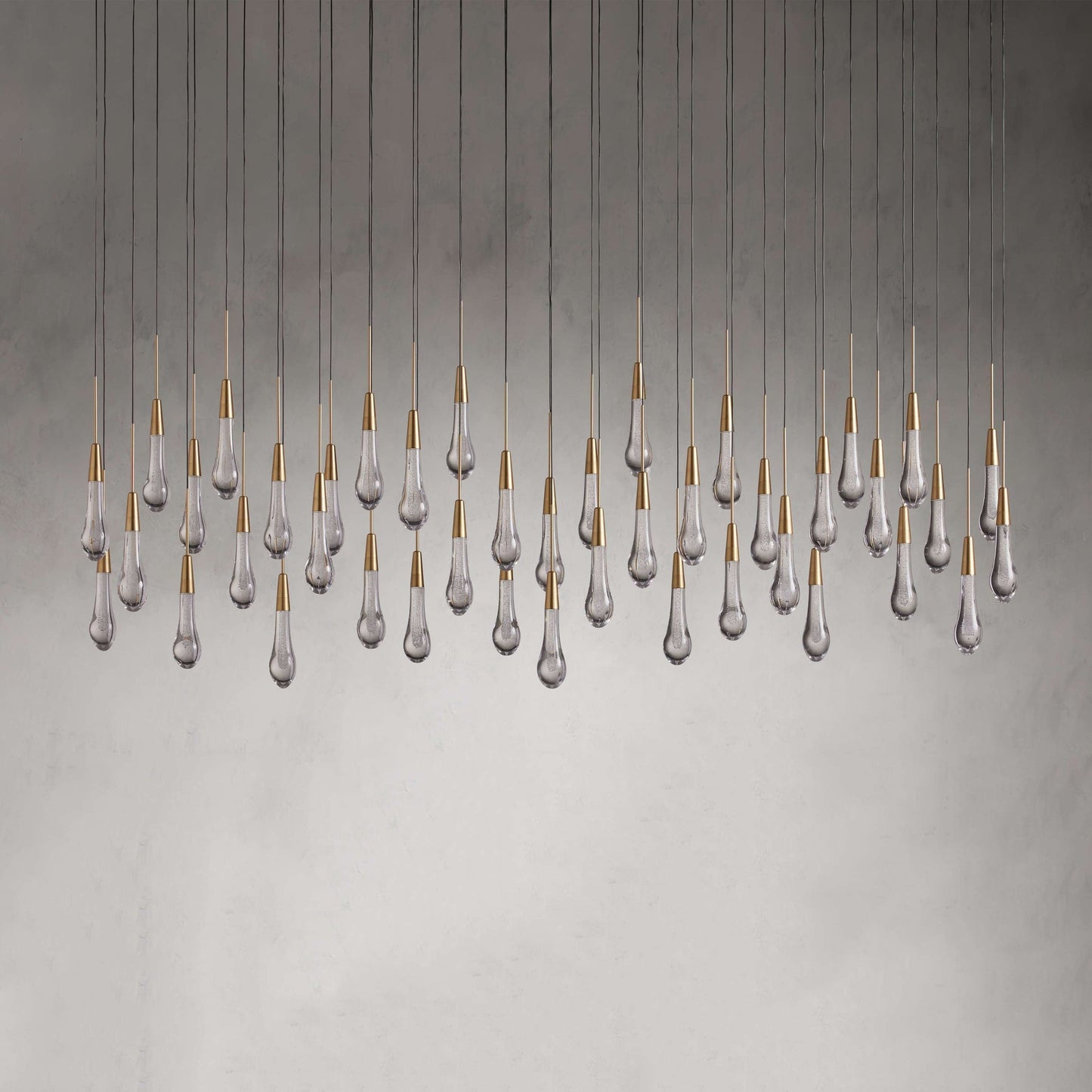 Raindrop Glass Linear Chandelier