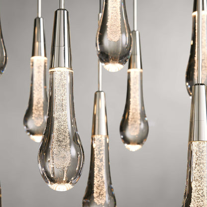 Raindrop Glass Linear Chandelier