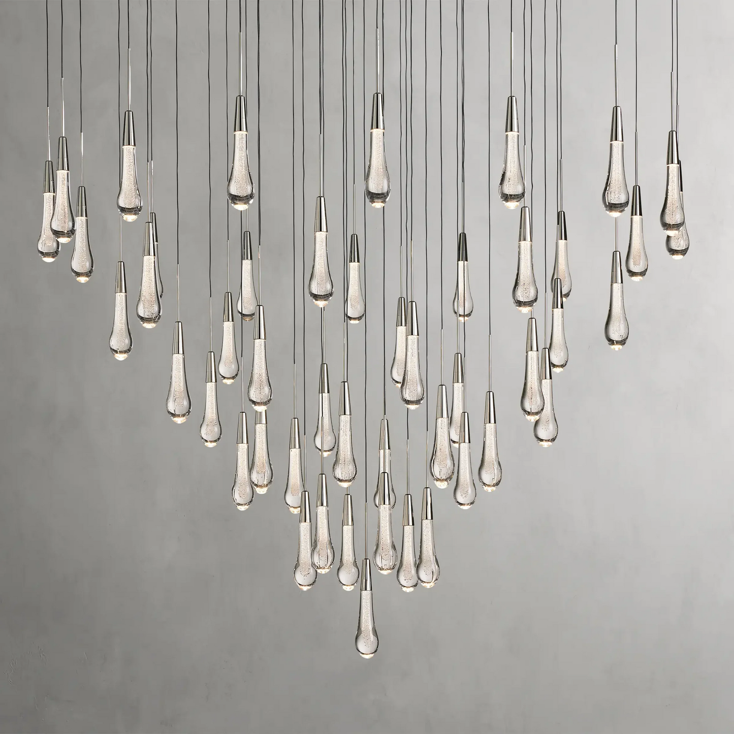 Raindrop Glass Round Chandelier