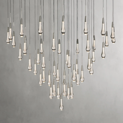 Raindrop Glass Round Chandelier