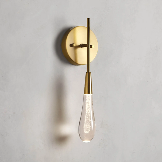 Raindrop Glass Solitaire Wall Sconces